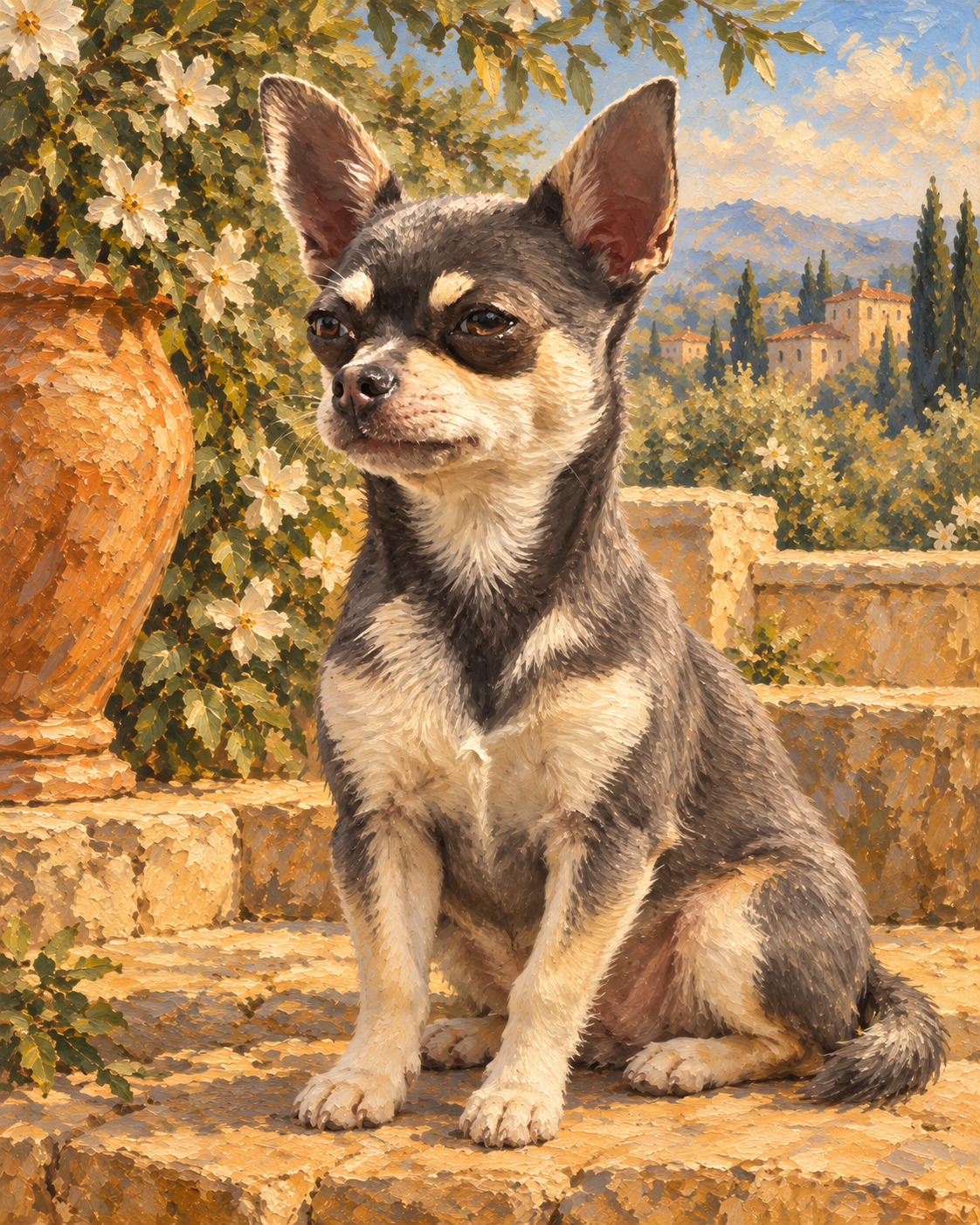 Digitally created Classic Portrait of a Chihuahua