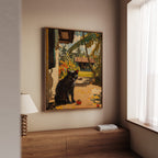 Black Cat in Gauguin Color styled in a room setting (3)