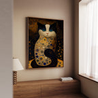 Golden Cat after Klimt styled in a room setting (2)