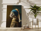 Pearl Earring Gray Cat – cat art print (3)