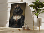 Her Majesty the Black Cat – cat art print (2)
