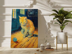 Ginger Kitten in Van Gogh Brushwork – cat art print (4)