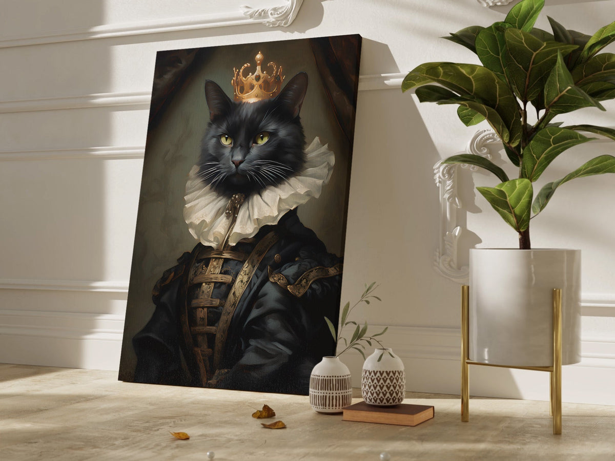 His Majesty the Black Cat – cat art print (2)