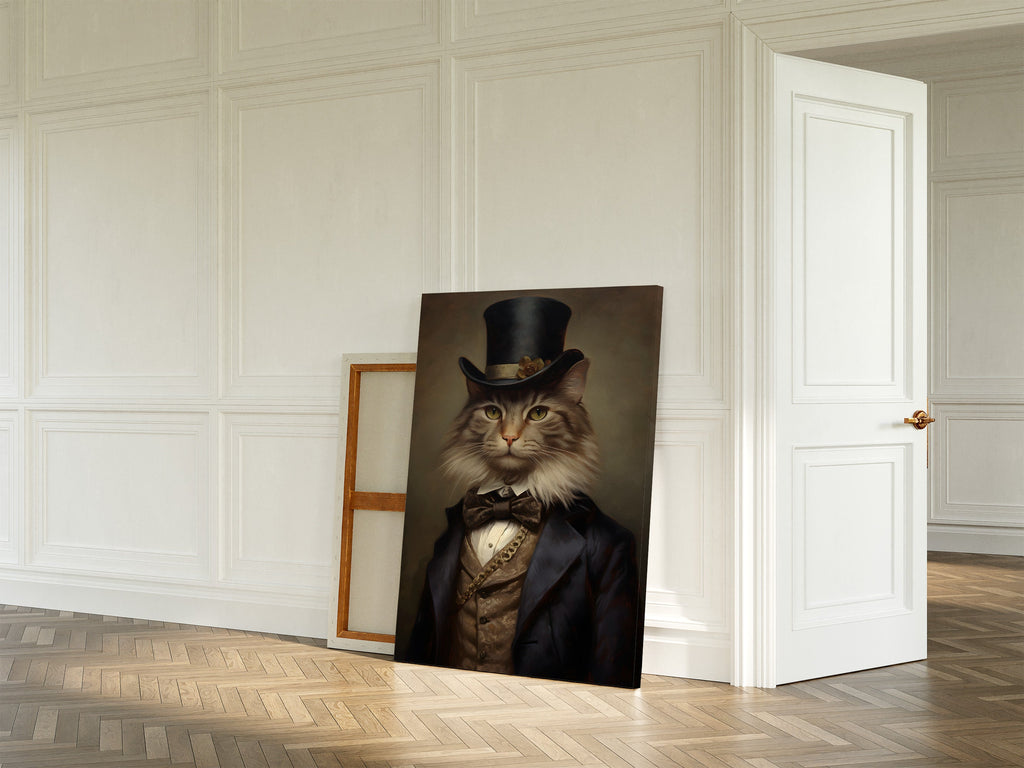 The Gentleman Cat as a large canvas on the wall