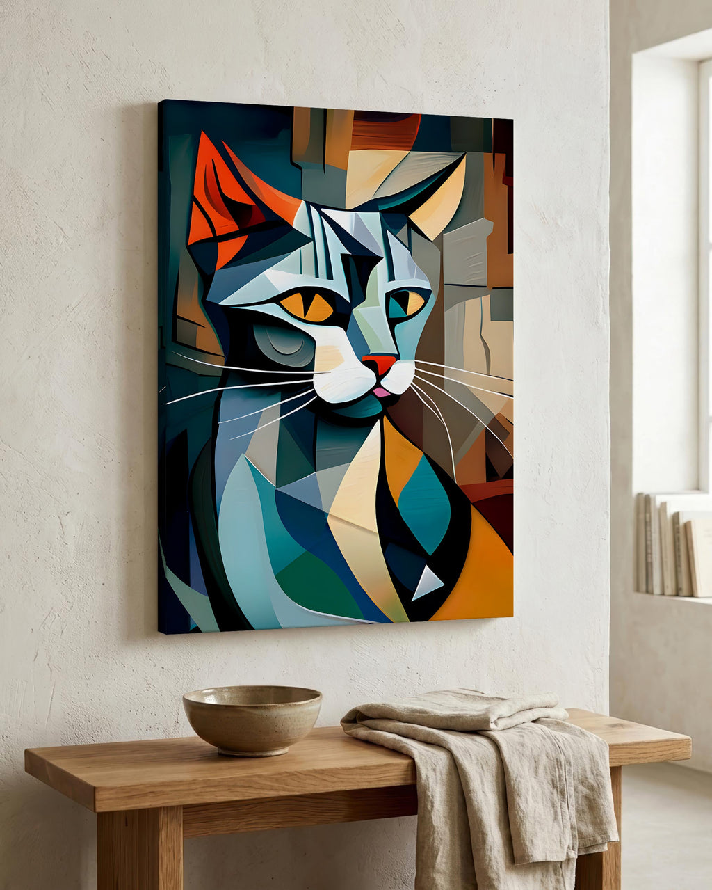 Many-Angled Cat as a canvas print
