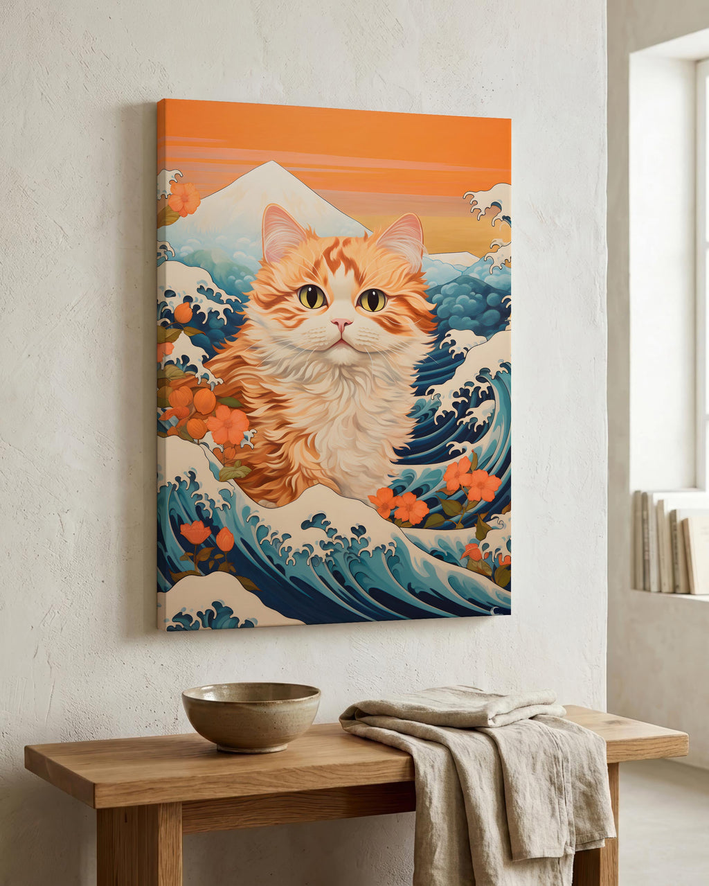 Ukiyo-e Cat as a canvas print