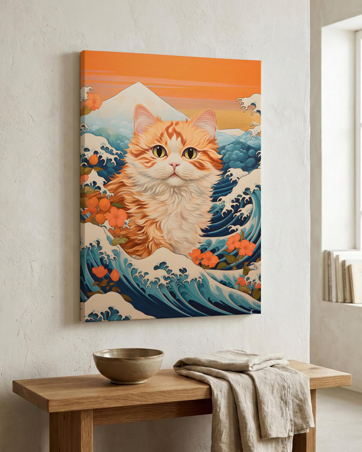 Ukiyo-e Cat as a canvas print