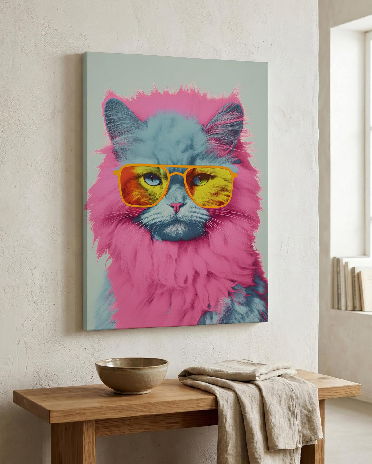 Pop Icon Cat as a canvas print