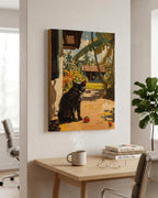 Black Cat in Gauguin Color styled in a room setting (2)