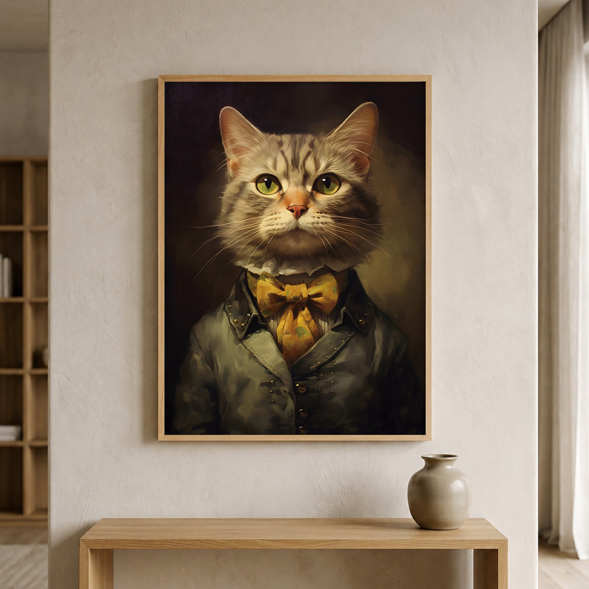 Victorian Cat Wall Art | Lady Cat Portrait | Birthday & Housewarming Gift
