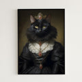 Her Majesty the Black Cat framed on the wall