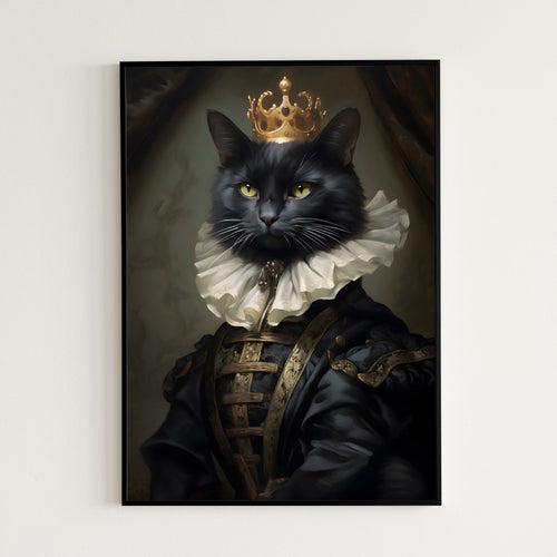 His Majesty the Black Cat framed on the wall