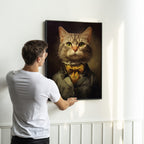 Victorian Cat Wall Art | Lady Cat Portrait | Birthday & Housewarming Gift