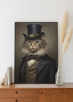 The Gentleman Cat framed on the wall