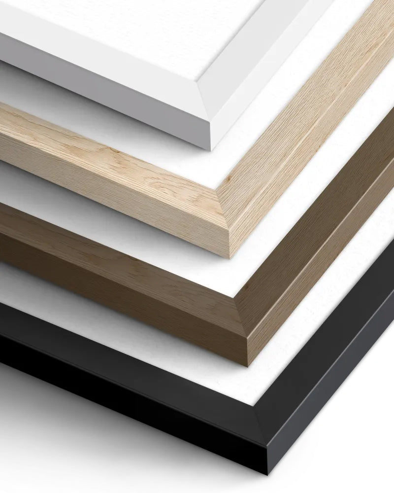 Mondrian Grid Cat No. 2 – frame and canvas options guide