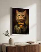 Victorian Cat Wall Art | Lady Cat Portrait | Birthday & Housewarming Gift