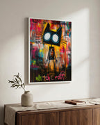 Urban Black Cat Wall Art | Street Art Style Print
