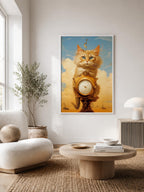 Dreamscape Cat framed in a Scandinavian-style living room