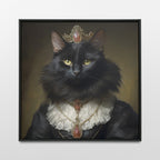 Her Majesty the Black Cat as a square print
