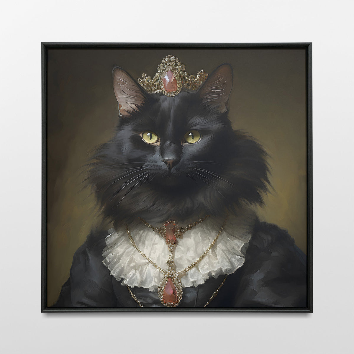 Her Majesty the Black Cat as a square print