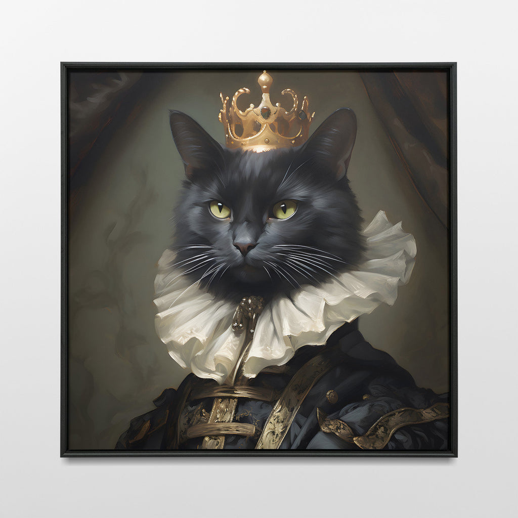 His Majesty the Black Cat as a square print