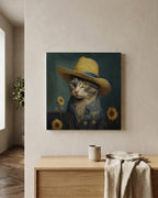 Cat in a Straw Hat as a square canvas (2)