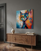 Geometric Cat after Kandinsky as a square canvas (2)