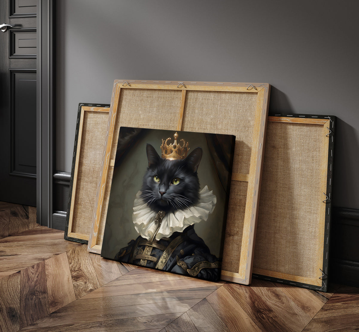 His Majesty the Black Cat as a square canvas