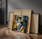 Faceted Cat Portrait as a square canvas (2)