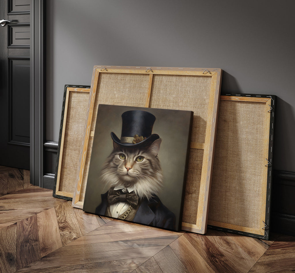 The Gentleman Cat as a square canvas