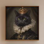 His Majesty the Black Cat in two square formats side by side