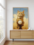 Dreamscape Cat framed above a sideboard