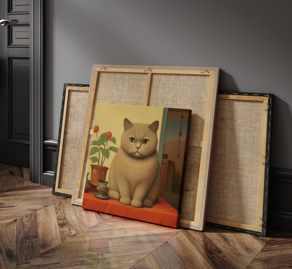 The Contented Ginger Cat as a canvas print