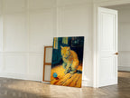 Ginger Kitten in Van Gogh Brushwork – cat art print (5)