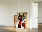 Playful Cat in Primary Colors – cat art print (2)