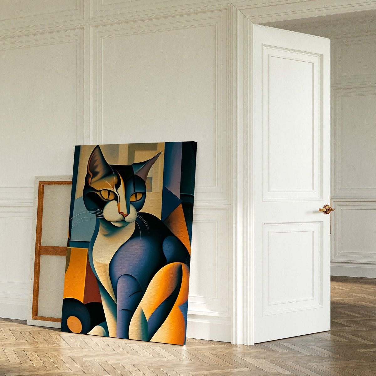 Faceted Cat Portrait – cat art print