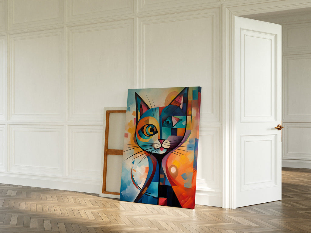 Geometric Cat after Kandinsky – cat art print