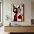 Playful Cat in Primary Colors styled in a room setting