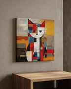 Mondrian Grid Cat No. 2 styled in a room setting (2)