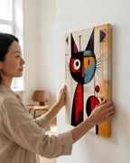 Playful Cat in Primary Colors styled in a room setting (5)