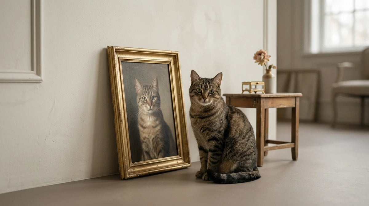 Classic Portrait custom pet portrait by Whisker Atelier